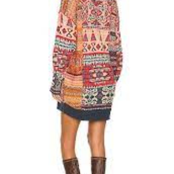 NWOT Free People Taos Sweater Mini Dress In Red, Size XS - Picture 4 of 9